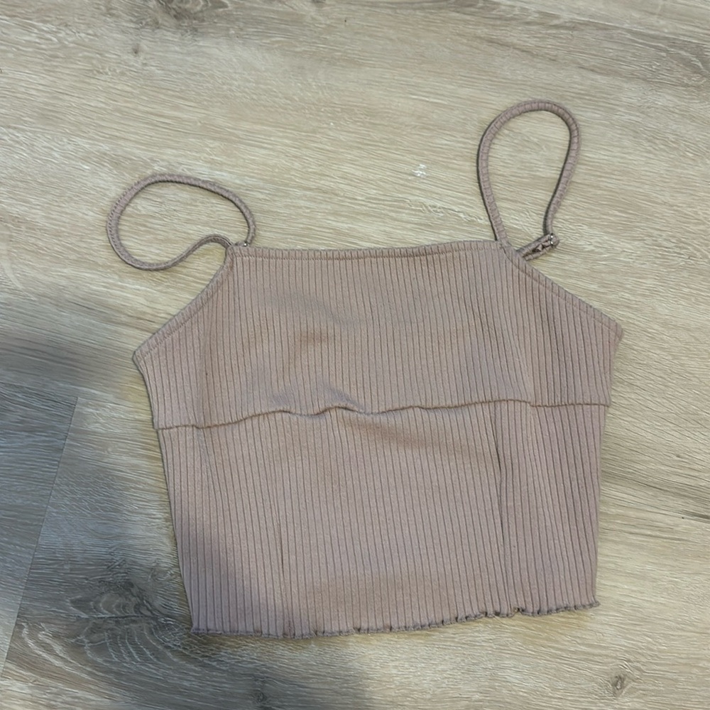 Forever 21 tan crop top size Medium